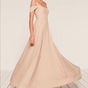 Reformation Buff Poppy Dress in Champagne